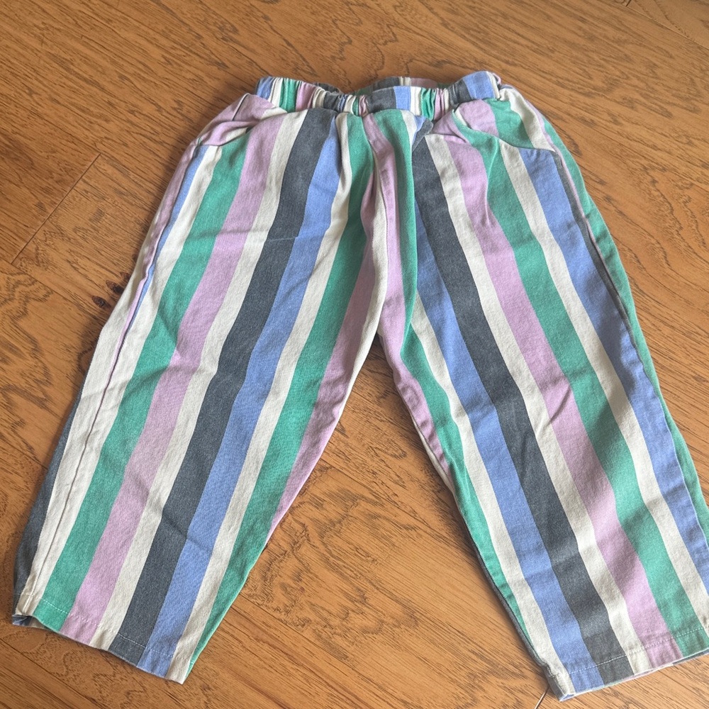 All Small Co Kids Striped Cotton Pull-On Jeans — Multicolor